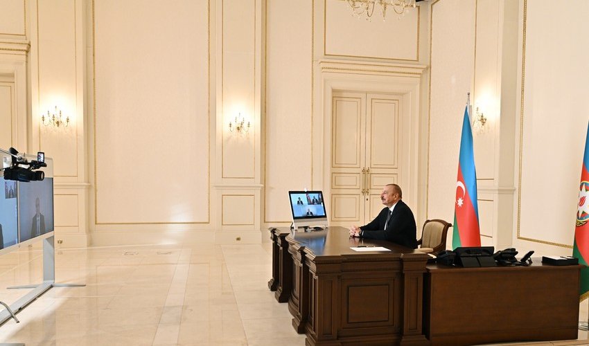 İlham Əliyev Kunio Makuriyanı videoformatda qəbul edib - YENİLƏNİB