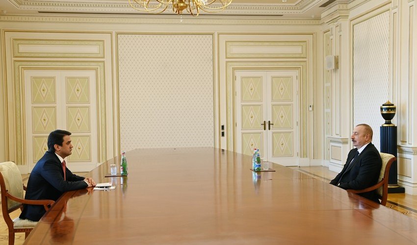 İlham Əliyev Tacikistan Ali Məclisi Milli Məclisinin sədrini qəbul edib