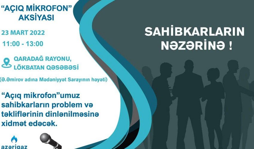 “Azəriqaz” sahibkarlarla növbəti görüşü Qaradağda keçirəcək