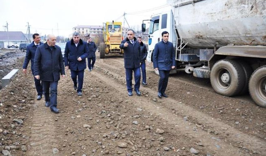 Goranboyda yol tikintisi davam etdirilir
