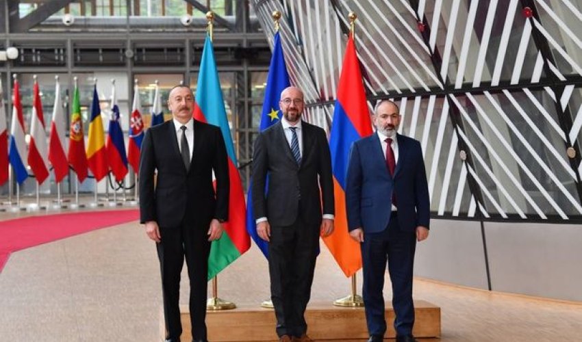 Prezidentin Şarl Mişel və Nikol Paşinyanla üçtərəfli görüşü başlayıb – FOTO