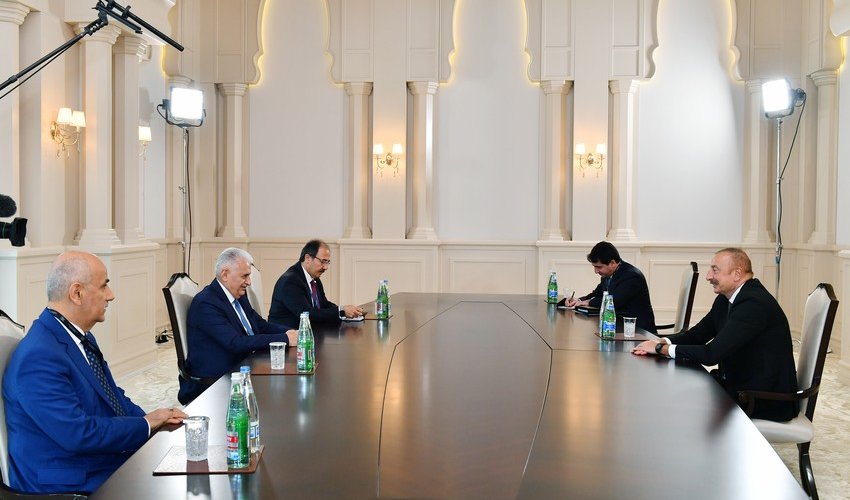 President Ilham Aliyev receives Binali Yildirim President Ilham Aliyev receives Binali Yildirim