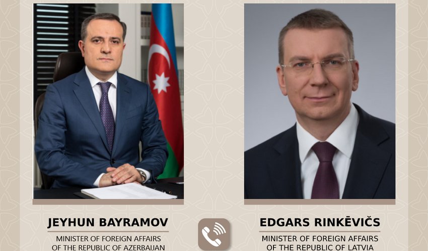 Azerbaijani, Latvian FMs talk over phone Azerbaijani, Latvian FMs talk over phone
