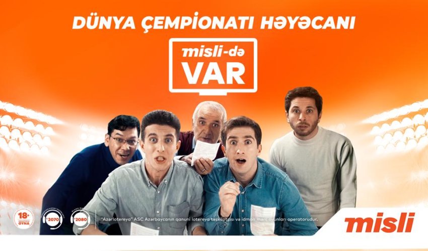 Dünya çempionatı “Misli”nin baş sponsorluğu ilə yayımlanacaq