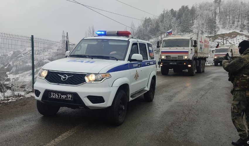Sülhməramlıların 47 maşını aksiya yerindən keçib Sülhməramlıların 47 maşını aksiya yerindən keçib