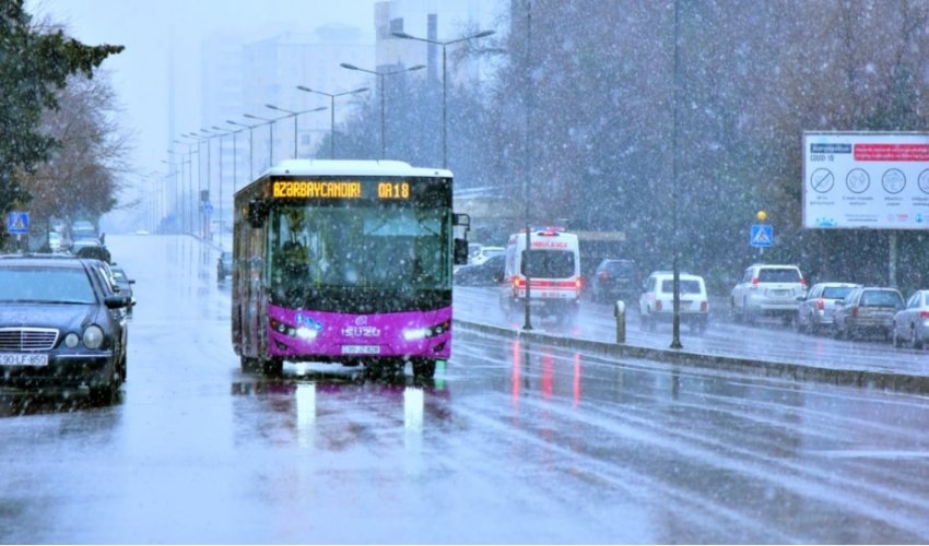 Sabah Bakıda qar yağacaq - Yollar buz bağlayacaq