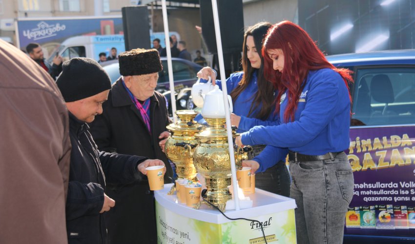 “Final” çayı Sumqayıtda çərşənbə axşamı münasibətilə bayram tədbiri təşkil edib
