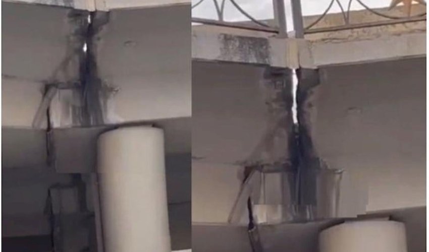Bakıda qəzalı vəziyyətdə olan körpü təmirə bağlanır Bakıda qəzalı vəziyyətdə olan körpü təmirə bağlanır