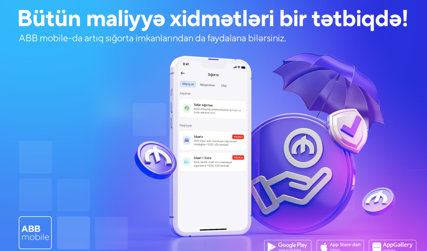 ABB mobile tətbiqində sığorta xidməti!