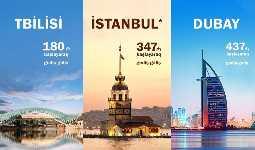 AZAL launches discount campaign for flights to Tbilisi, Istanbul, Dubai AZAL launches discount campaign for flights to Tbilisi, Istanbul, Dubai