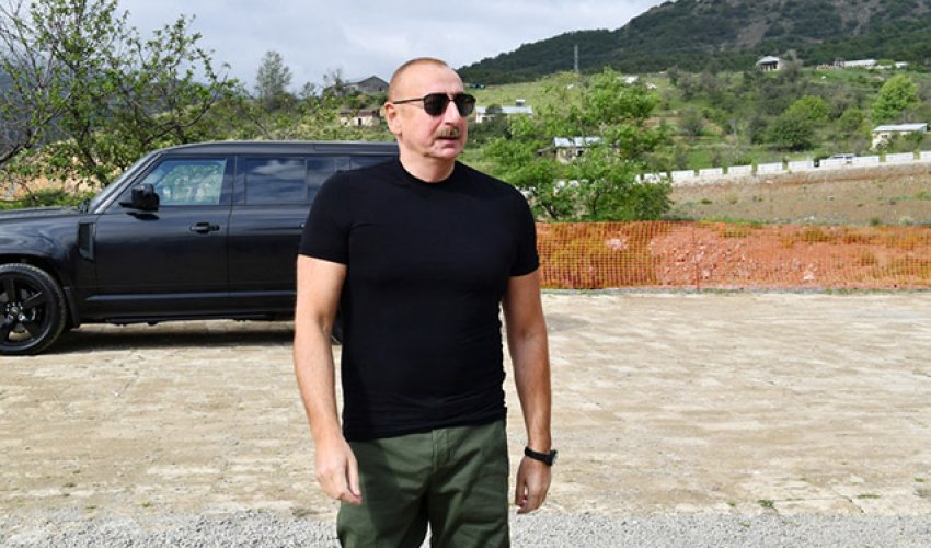 Prezident 2 kəndin təməlini qoyub