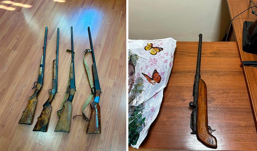 Göygöldə vətəndaşlar odlu silahları polisə təhvil veriblər Göygöldə vətəndaşlar odlu silahları polisə təhvil veriblər