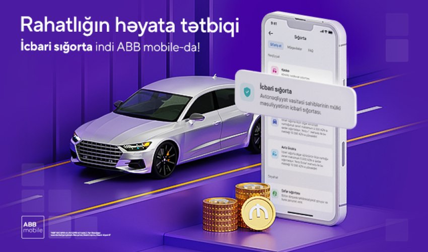 Avtomobillərin icbari sığortası ABB mobile-da