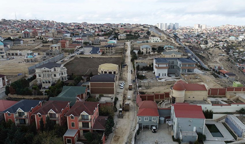 Bu ərazidə içməli və tullantı su şəbəkələri yaradılır Bu ərazidə içməli və tullantı su şəbəkələri yaradılır