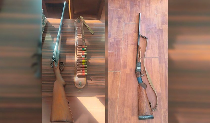 Ağsu və Mingəçevir sakinləri odlu silahları polisə könüllü təhvil veriblər Ağsu və Mingəçevir sakinləri odlu silahları polisə könüllü təhvil veriblər