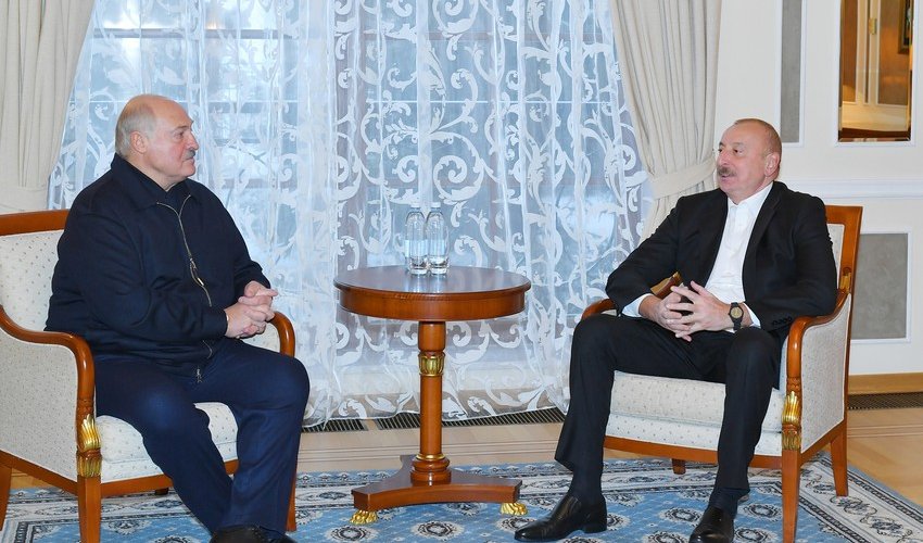Ilham Aliyev meets with President of Belarus in Saint Petersburg Ilham Aliyev meets with President of Belarus in Saint Petersburg
