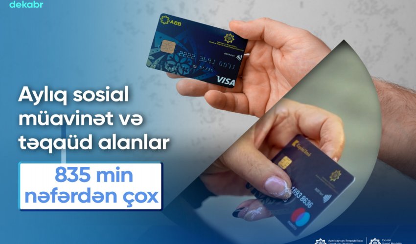 Sosial müavinət və təqaüd alanların sayı açıqlanıb