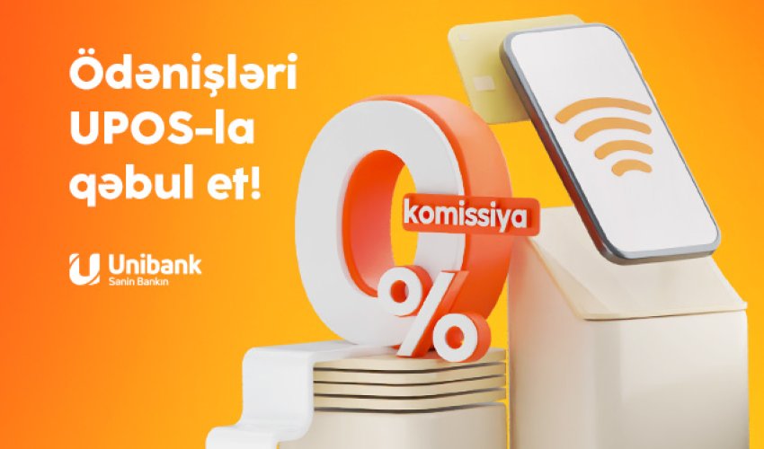 Unibank UPOS xidmətini biznes sahibləri üçün komissiyasız etdi