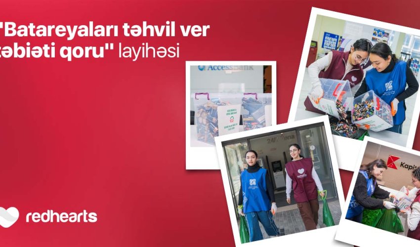 “Batareyaları təhvil ver, təbiəti qoru” layihəsi çərçivəsində 1362 kq batareya toplanıb