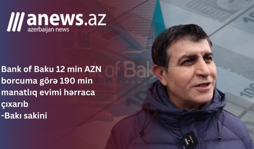 Evi bank tərəfindən hərraca qoyulan vətəndaş etiraz aksiyası keçirib - VİDEO