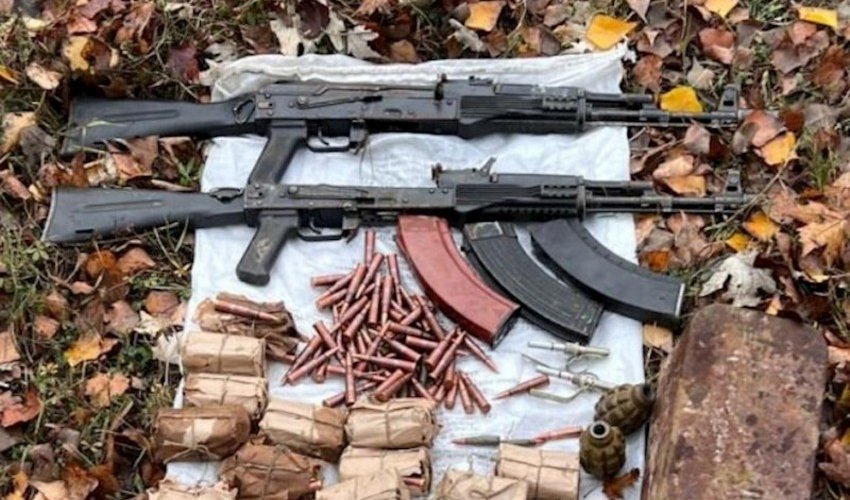 Assault rifle, machine gun, and grenades found in Khankandi