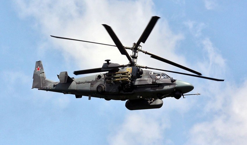 Russian Ka-52 helicopter shot down in Ukraine Russian Ka-52 helicopter shot down in Ukraine