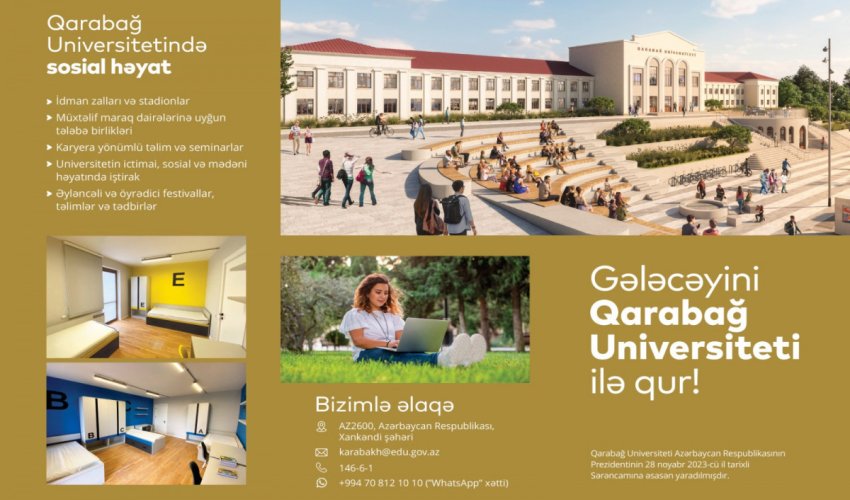 Qarabağ Universitetinin bukleti hazırlanıb Qarabağ Universitetinin bukleti hazırlanıb