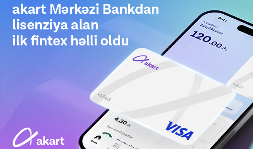 “akart” Mərkəzi Bankdan lisenziya alan ilk fintex həlli oldu