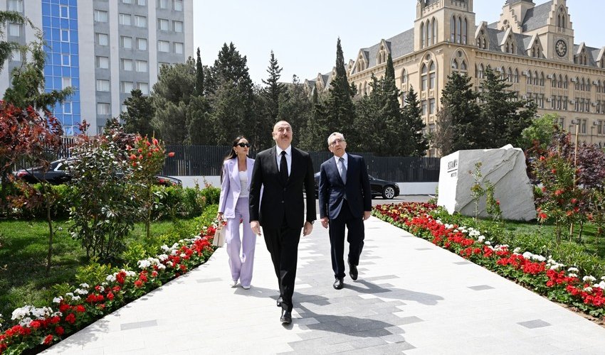 Prezident və xanımı Botanika İnstitutunun yeni binasının açılışında iştirak edib Prezident və xanımı Botanika İnstitutunun yeni binasının açılışında iştirak edib