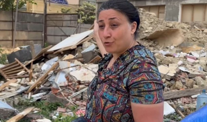 Evi qanunsuz sökülən qadına dəymiş ziyanın müəyyən hissəsi ödənilib Evi qanunsuz sökülən qadına dəymiş ziyanın müəyyən hissəsi ödənilib