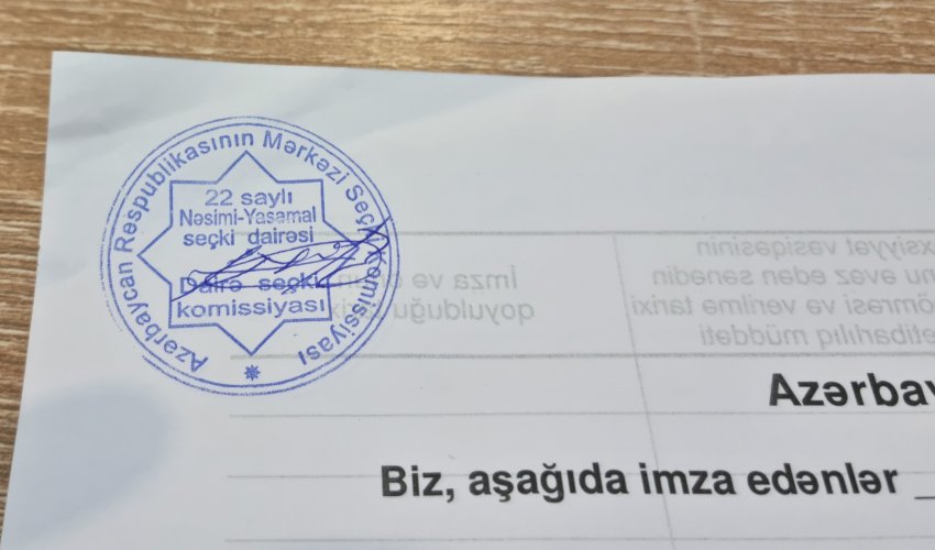 REAL partiyası seçki ilə bağlı imza vərəqlərini aldığını açıqlayıb REAL partiyası seçki ilə bağlı imza vərəqlərini aldığını açıqlayıb