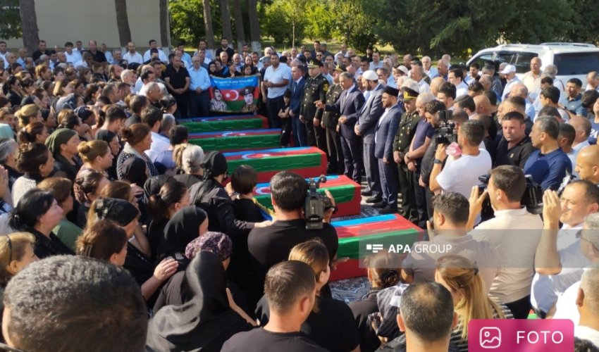 Birinci Qarabağ müharibəsində itkin düşmüş 6 şəhidlə Beyləqanda vida mərasimi keçirilib Birinci Qarabağ müharibəsində itkin düşmüş 6 şəhidlə Beyləqanda vida mərasimi keçirilib
