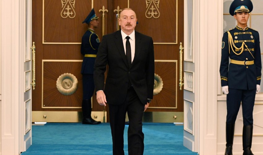 İlham Əliyev Mərkəzi Asiya və Azərbaycan Dövlət Başçılarının görüşündə çıxış edib