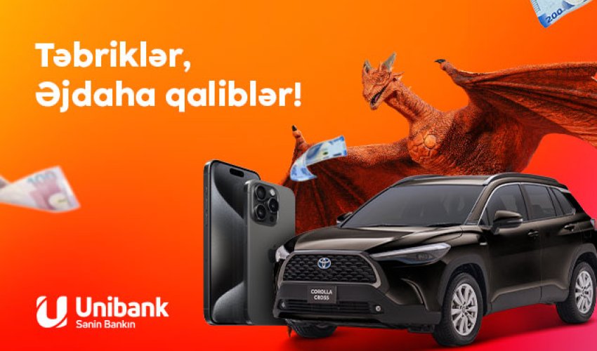 Unibankın “Əjdaha” lotereyasının ilk qalibləri məlum oldu