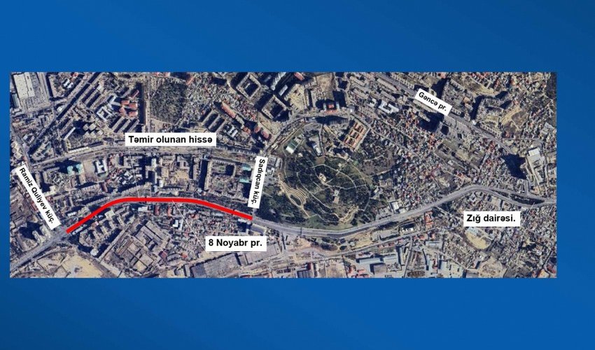 Sentyabrın 6-dan 8 noyabr prospekti bağlanacaq Sentyabrın 6-dan 8 noyabr prospekti bağlanacaq