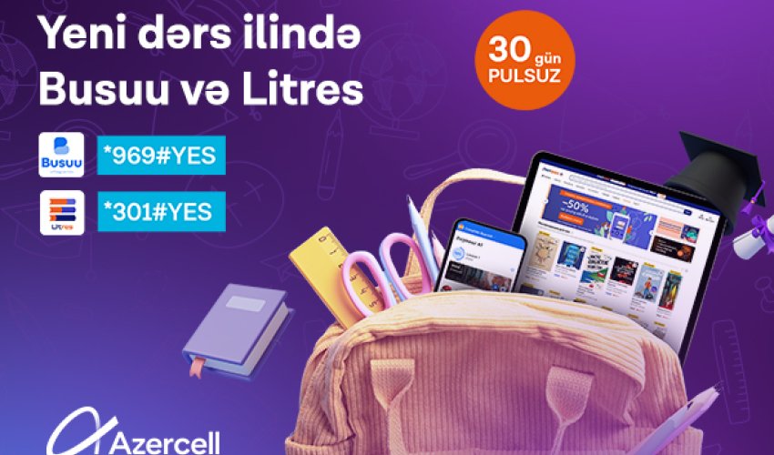 Azercell grants free access to “Litres” and “Busuu” apps