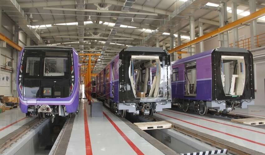 Bakı metrosuna daha 2 yeni qatar gətirilib Bakı metrosuna daha 2 yeni qatar gətirilib