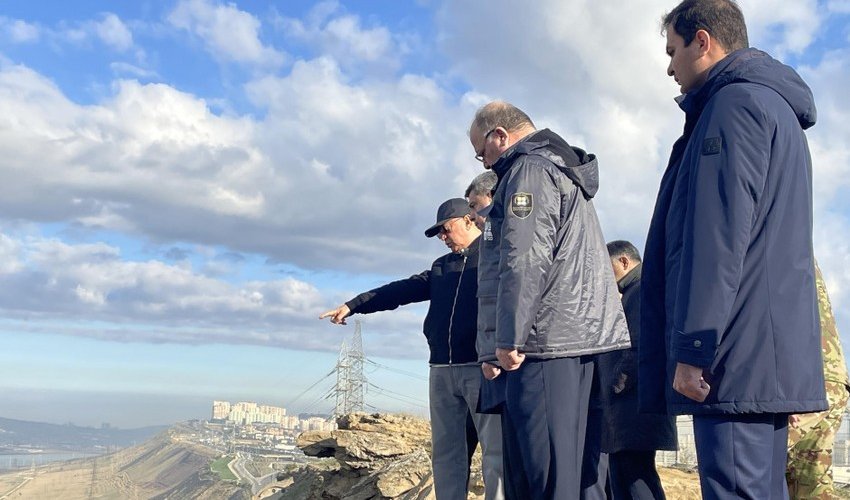 Nazir uçqun təhlükəsi olan əraziyə gedib Nazir uçqun təhlükəsi olan əraziyə gedib