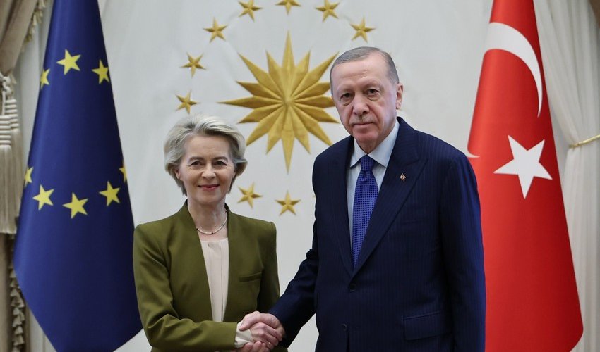 Erdogan receives Ursula von der Leyen