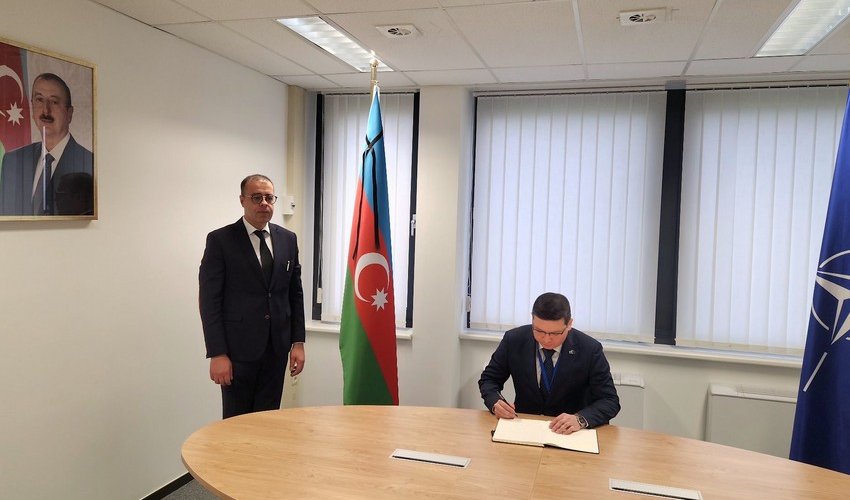 Book of condolences opened at Azerbaijan's NATO mission