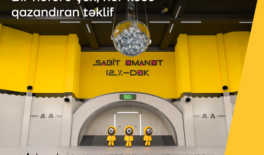 Yelo Bank 12% gəlir təklif edir! Yelo Bank 12% gəlir təklif edir!