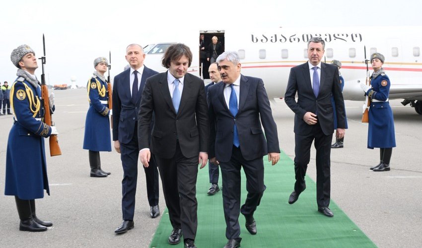 Georgian Prime Minister Irakli Kobakhidze arrives in Azerbaijan