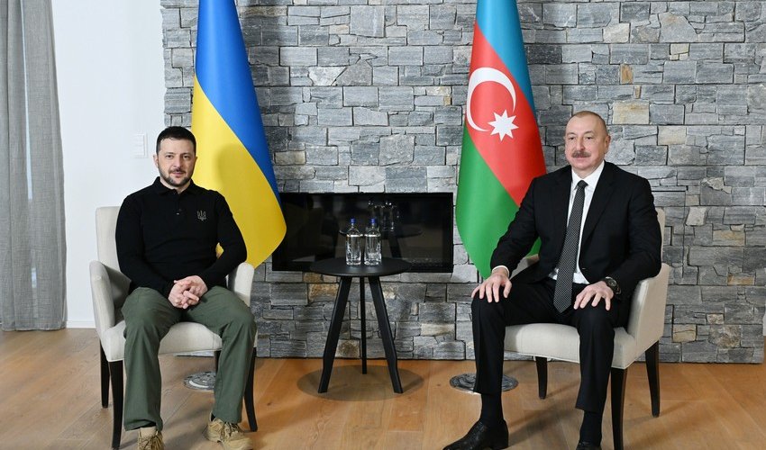 Davosda Azərbaycan və Ukrayna prezidentlərinin görüşü olub
