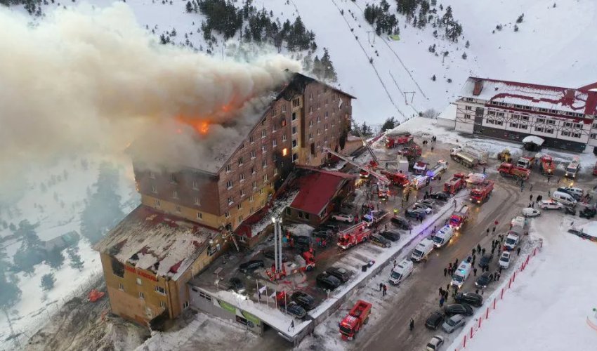 Türkiyədə hoteldəki yanğının səbəbi açıqlanıb