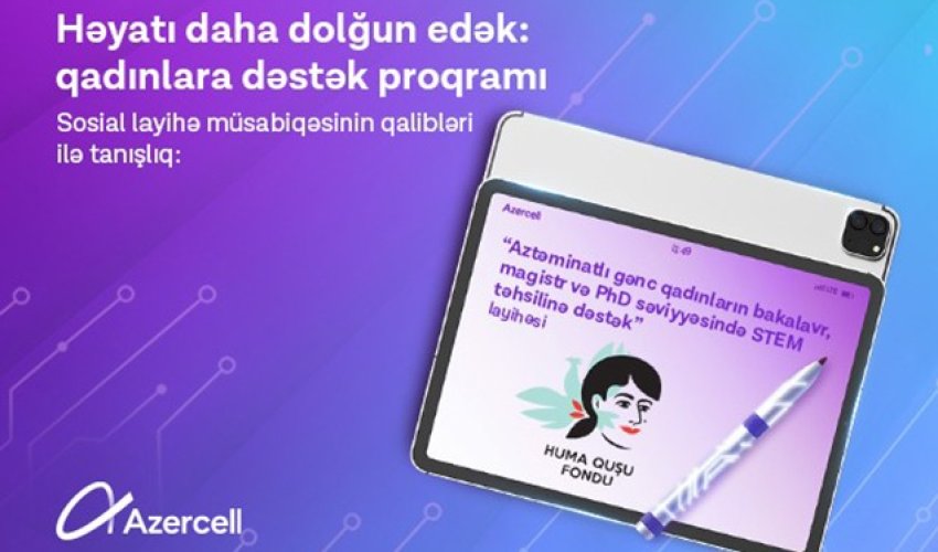 “Azercell” qadınların təhsil imkanlarını genişləndirən layihəyə dəstək oldu