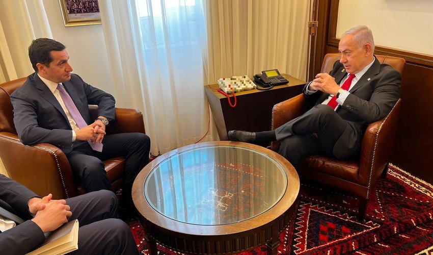 Hikmat Hajiyev meets with Israeli Prime Minister Benjamin Netanyahu