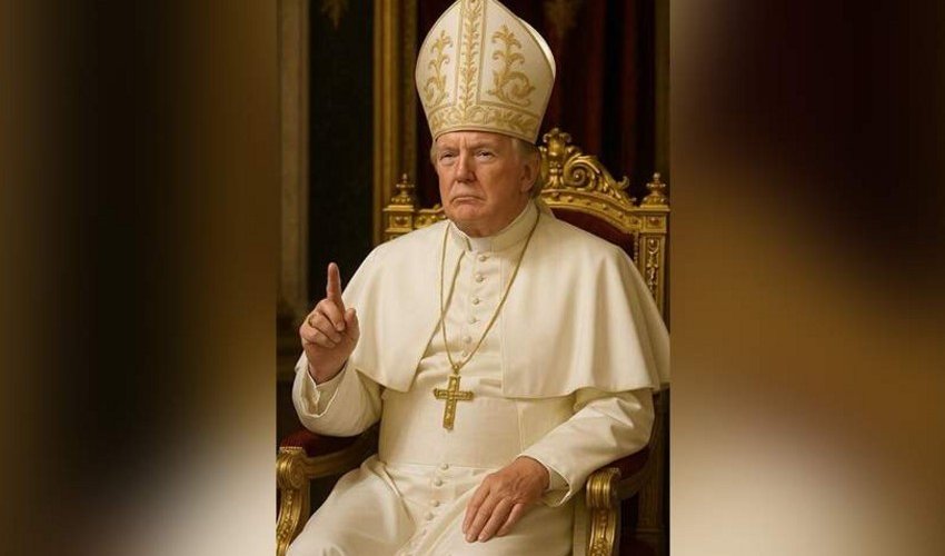 Tramp Roma Papası obrazında şəklini paylaşıb Tramp Roma Papası obrazında şəklini paylaşıb