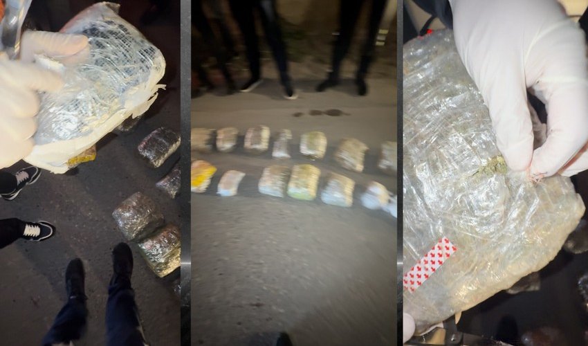 В Абшеронском районе задержанподозреваемый наркокурьер с 19 кг наркотиков