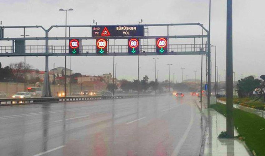 Zığ dairəsi-Hava Limanı yolunda sürət həddi endirilib Zığ dairəsi-Hava Limanı yolunda sürət həddi endirilib