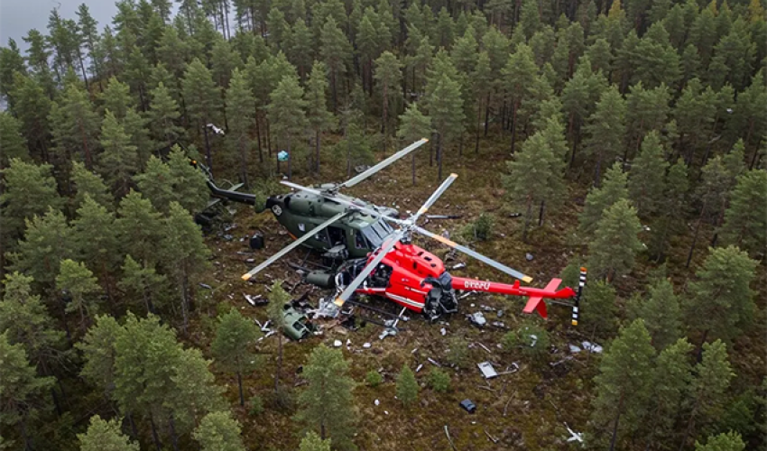 Finlandiyada iki helikopter toqquşub, 5 nəfər ölüb Finlandiyada iki helikopter toqquşub, 5 nəfər ölüb